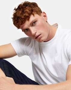 Белая футболка в стиле oversized из органического хлопка Topman-Белый