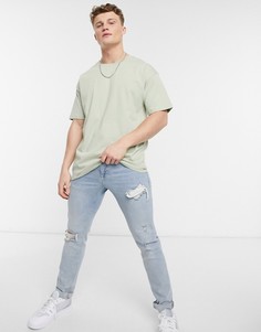 Светло-зеленая oversized-футболка New Look-Зеленый цвет