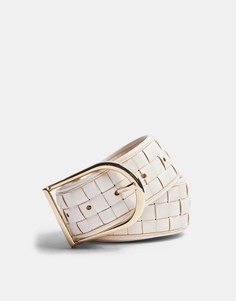 Белый плетеный ремень Topshop-Коричневый цвет