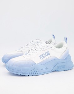 Белые кроссовки на массивной подошве Versace Jeans Couture-Белый