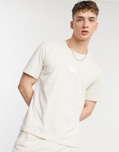 Кремовая футболка с резиновой нашивкой adidas Originals RYV-Белый