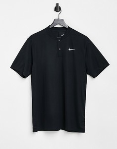 Черное поло с воротником в стиле бомбер Nike Golf Victory-Черный цвет