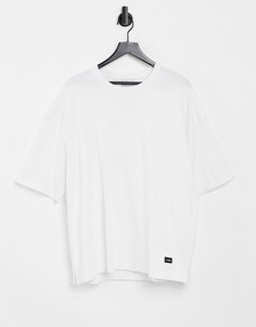 Свободная белая футболка Bershka-Белый