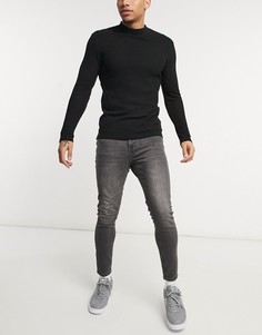 Серые выбеленные джинсы скинни New Look-Серый