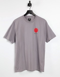 Серая футболка Edwin Japanese Sun-Серый