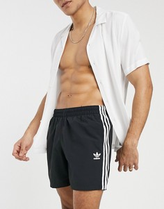 Черные шорты для плавания с тремя полосками adidas Originals adicolor-Черный