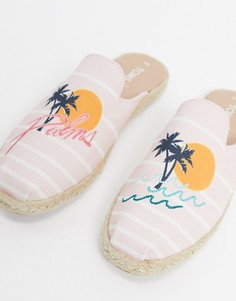 Мюли-эспадрильи ванильного цвета Toms-Розовый цвет
