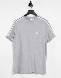 Серая футболка с тремя полосками adidas Originals adicolor-Серый