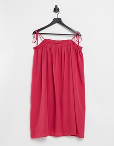 Розовое платье на бретельках с завязками на плечах Vero Moda-Розовый цвет