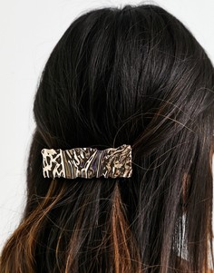 Золотистая заколка для волос с кованным дизайном ASOS DESIGN-Золотистый