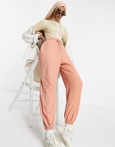 Джоггеры с вафельной фактурой терракотового цвета ASOS DESIGN-Оранжевый цвет