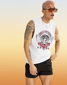 Белая майка с принтом "Van Halen" ASOS DESIGN-Белый