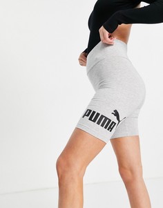 Короткие леггинсы серого цвета Puma Essentials-Серый