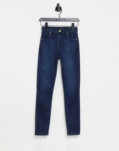 Укороченные зауженные джинсы синего выбеленного цвета с завышенной талией J Brand Alana-Голубой