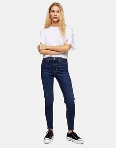 Джинсы скинни цвета индиго Topshop-Фиолетовый цвет