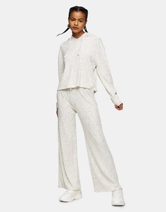 Брюки кремового цвета в стиле casual от комплекта Topshop-Белый
