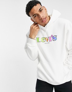 Белое свободное худи с градиентным логотипом Levis Modern Vintage-Белый Levis®