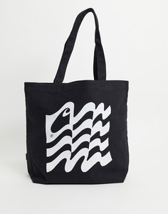 Черная сумка-тоут с волнистым принтом Carhartt WIP-Черный цвет