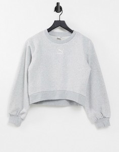 Серый свитшот с расклешенными рукавами Puma Classics