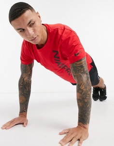Красная футболка с логотипом Nike Training Burnout-Красный