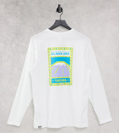 Белый лонгслив с отделкой зеленого цвета The North Face Faces – эксклюзивно для ASOS