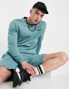 Зеленый свитшот с логотипом Puma Essentials-Зеленый цвет