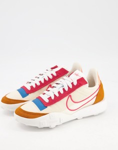 Кроссовки персикового и оранжевого цветов Nike Waffle Racer 2x-Оранжевый цвет
