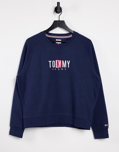 Темно-синий свитшот с логотипом Tommy Jeans