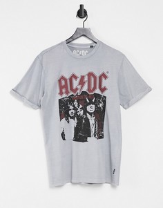 Серая футболка с принтом AC/DC Only & Sons-Серый