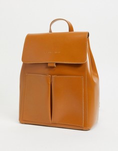 Светло-коричневый рюкзак с клапаном и двумя карманами Claudia Canova-Коричневый цвет