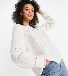 Белая блузка с кружевными вставками Vero Moda Tall-Белый