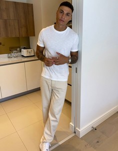 Свободные джинсы цвета экрю Topman-Белый