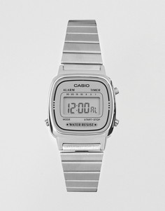 Серебристые цифровые часы мини Casio LA670WEA-7EF-Серебристый