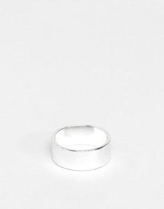 Широкое серебристое кольцо на мизинец ASOS DESIGN-Серебристый