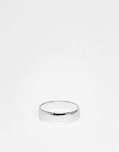 Широкое серебристое кольцо ASOS DESIGN-Серебристый