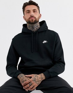 Худи черного цвета с логотипом-галочкой Nike 2654-010-Черный