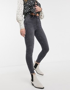 Черные выбеленные джинсы скинни Topshop Jamie-Черный цвет