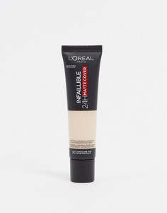 Матирующая тональная основа c SPF 18 LOreal Paris Infallible 24hr-Черный цвет Loreal