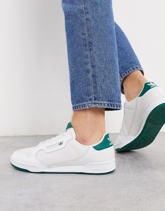 Белые парусиновые кроссовки в стиле 80-х adidas Originals-Белый