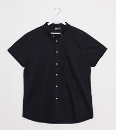 Черная джинсовая рубашка узкого кроя ASOS DESIGN Plus-Черный цвет