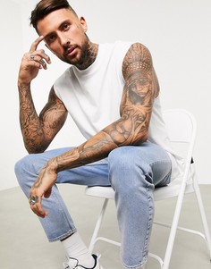 Белая oversized-майка из органического хлопка ASOS DESIGN-Белый