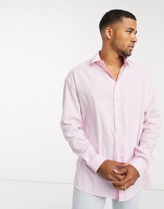 Розовая рубашка в стиле 90-х из жатой ткани ASOS DESIGN-Розовый цвет