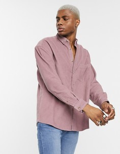 Сиреневая вельветовая oversized-рубашка в стиле 90-х ASOS DESIGN-Фиолетовый цвет