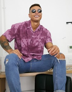 Фиолетовая выбеленная рубашка oversized в стиле 90-х ASOS DESIGN-Фиолетовый цвет