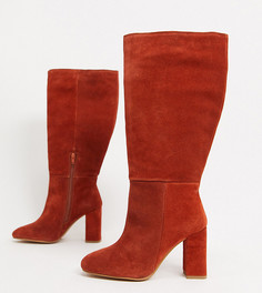 Рыжие замшевые ботинки ASOS DESIGN-Оранжевый цвет