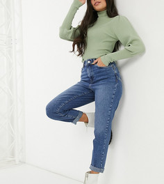 Светло-синие подчеркивающие талию джинсы в винтажном стиле New Look Petite-Синий