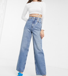 Яркие свободные джинсы в винтажном стиле с завышенной талией ASOS DESIGN Tall-Голубой