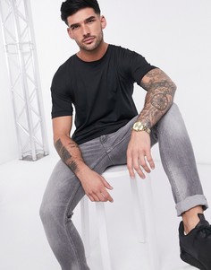 Свободная футболка черного цвета Selected Homme-Черный цвет