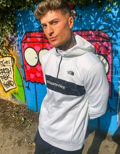 Белый худи на короткой молнии The North Face Mountain Athletic