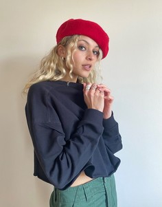 Черный свободный oversized-свитшот с декоративной строчкой ASOS DESIGN-Черный цвет